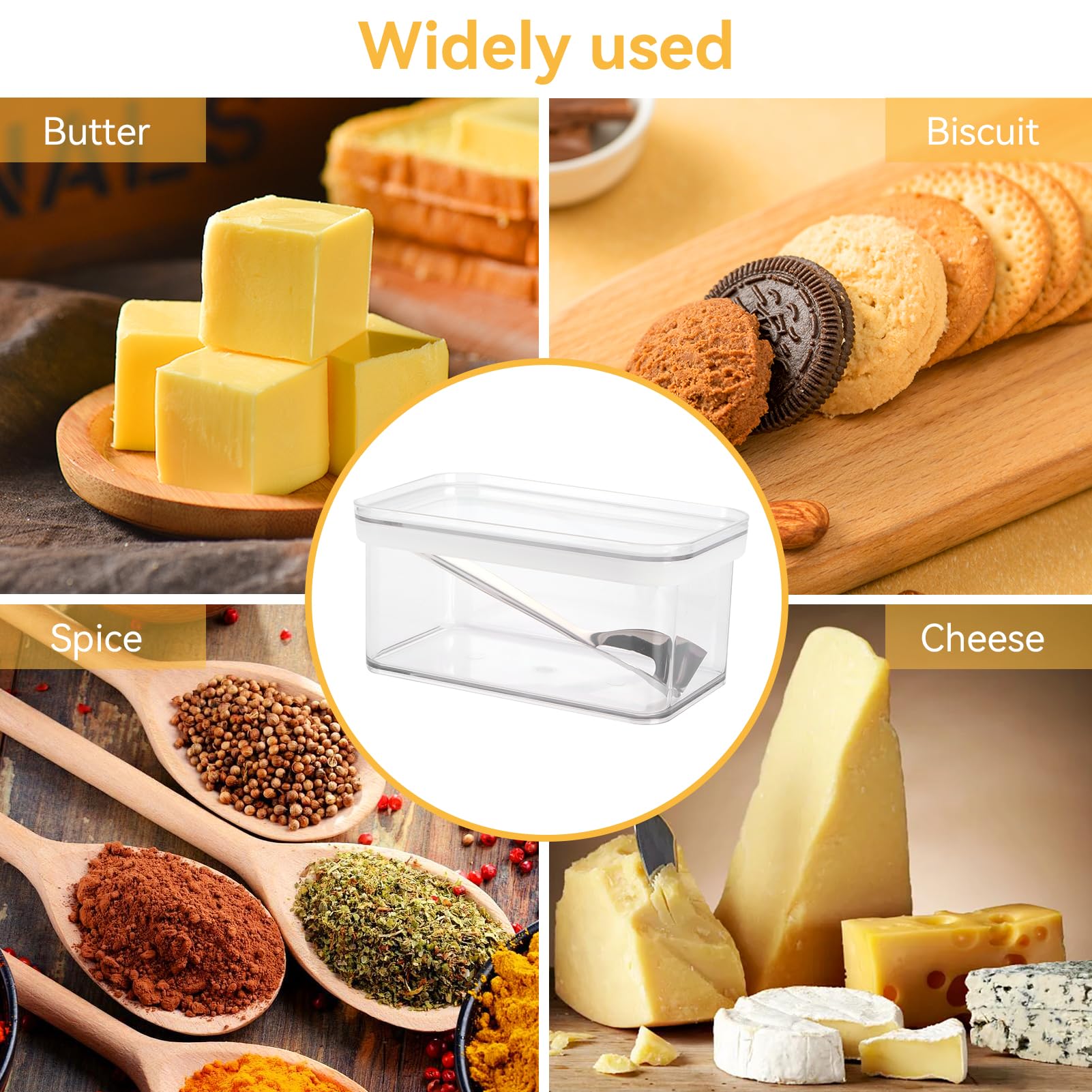 Amazon.com: Butter Dish with Lid, 30oz Butter Case Plastic Butter
